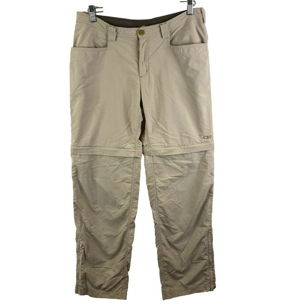 Outdoor Research Pants Womens Medium Khaki Convertible Hiking Climbing Shorts